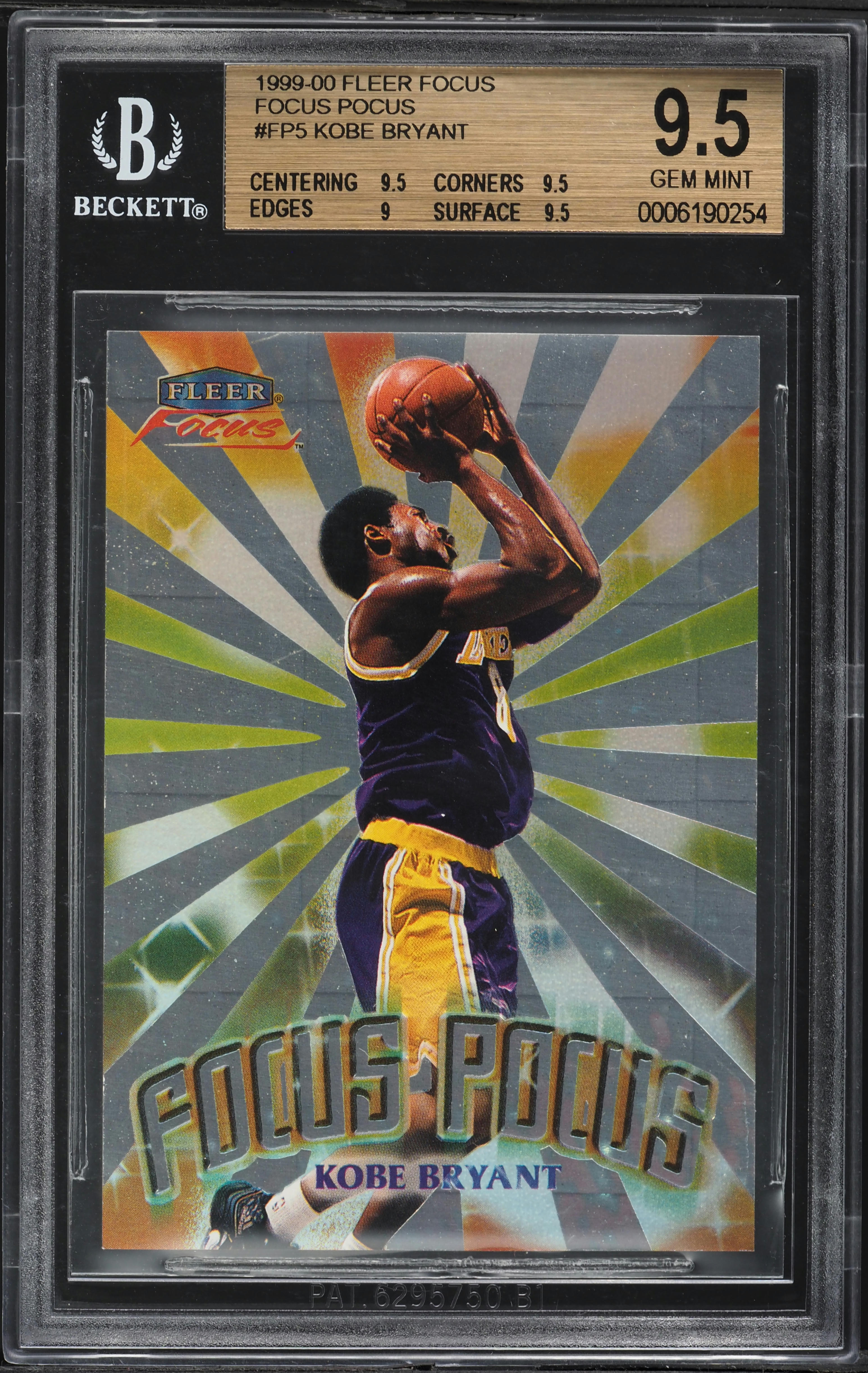 1999 Fleer Focus Pocus Kobe Bryant #5 BGS 9.5 GEM MINT on Fanatics 