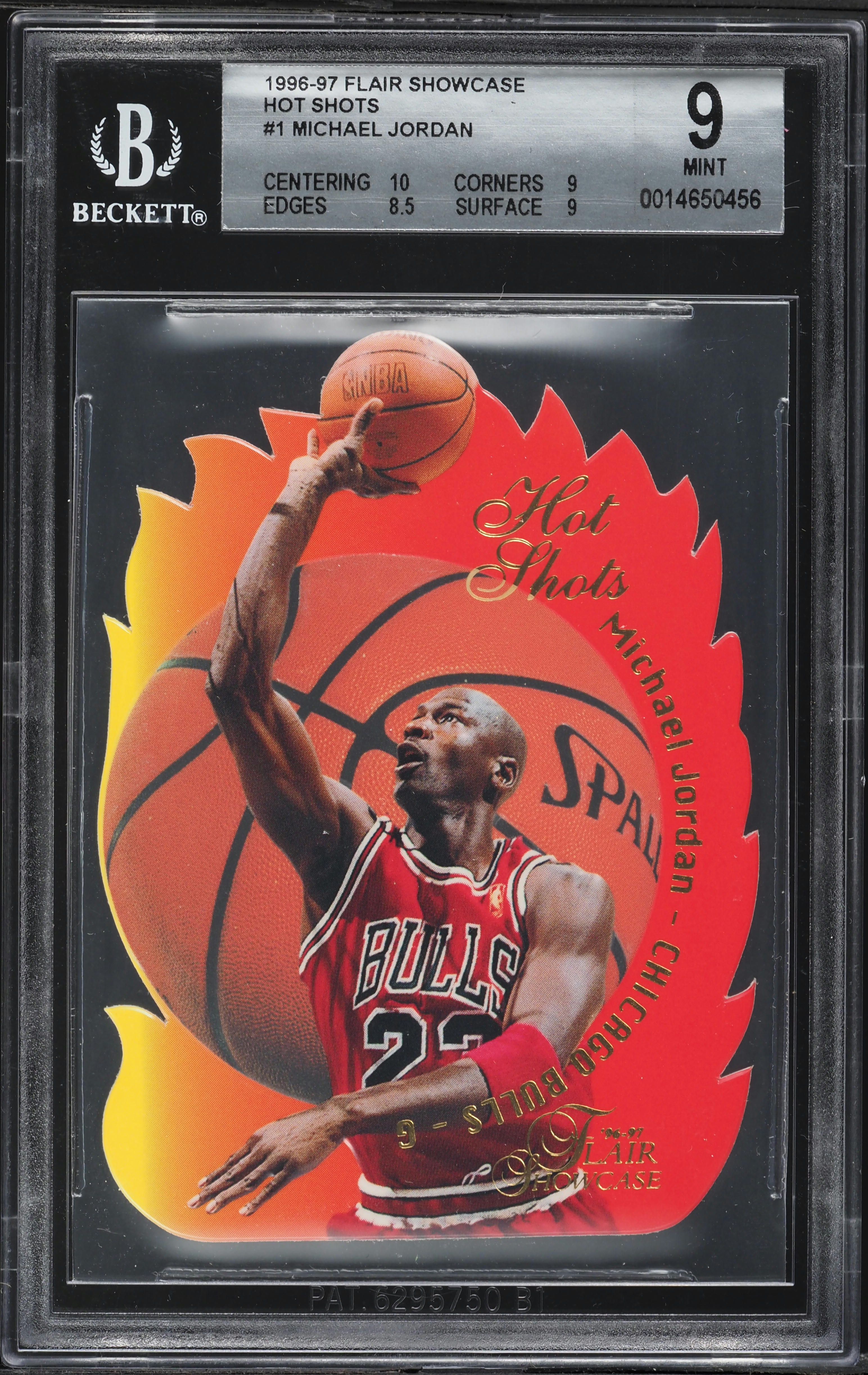 1996 Flair Showcase Hot Shots Die-Cut Michael Jordan #1 BGS 9 MINT