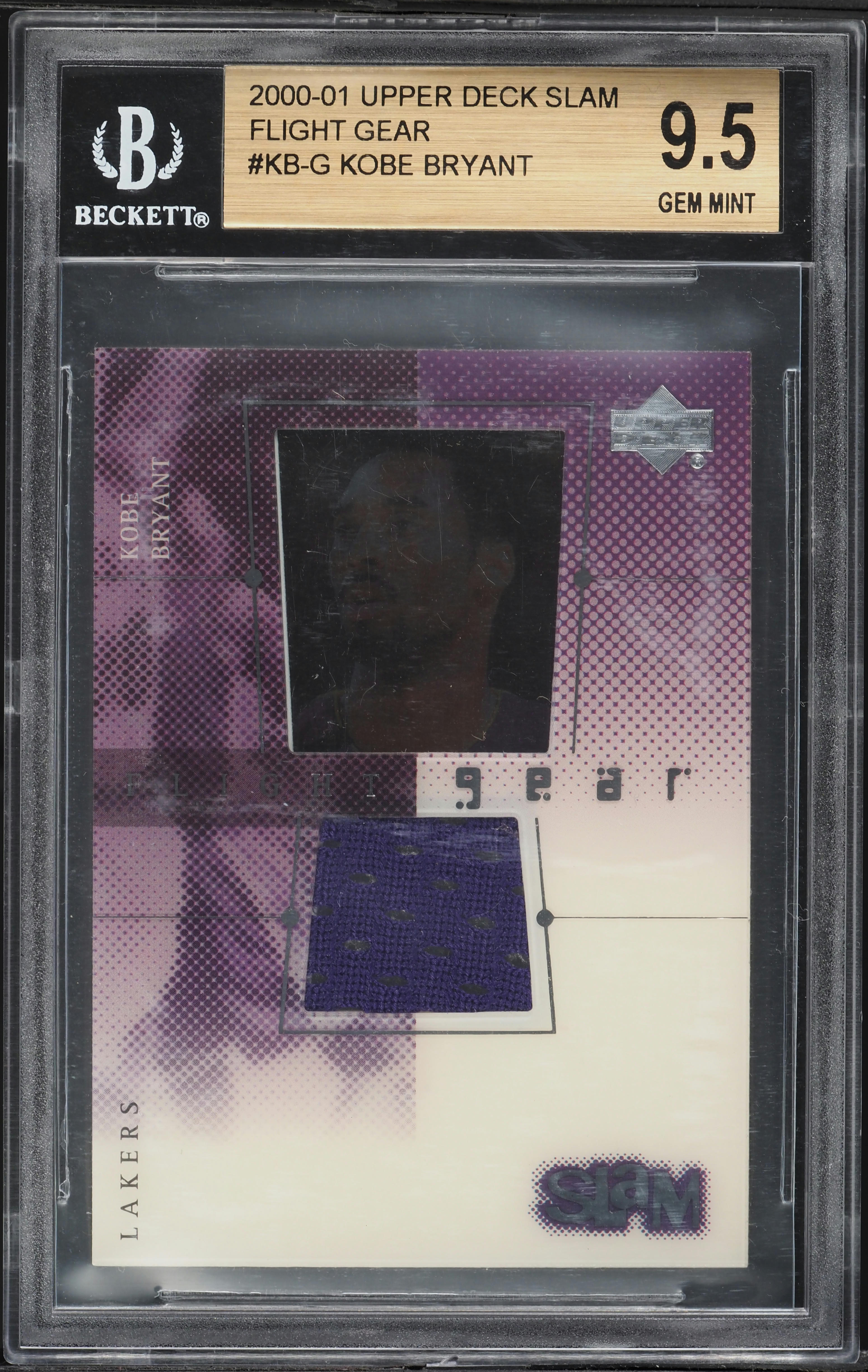 2000 Upper Deck Slam Flight Gear Kobe Bryant PATCH #KB-G BGS 9.5 