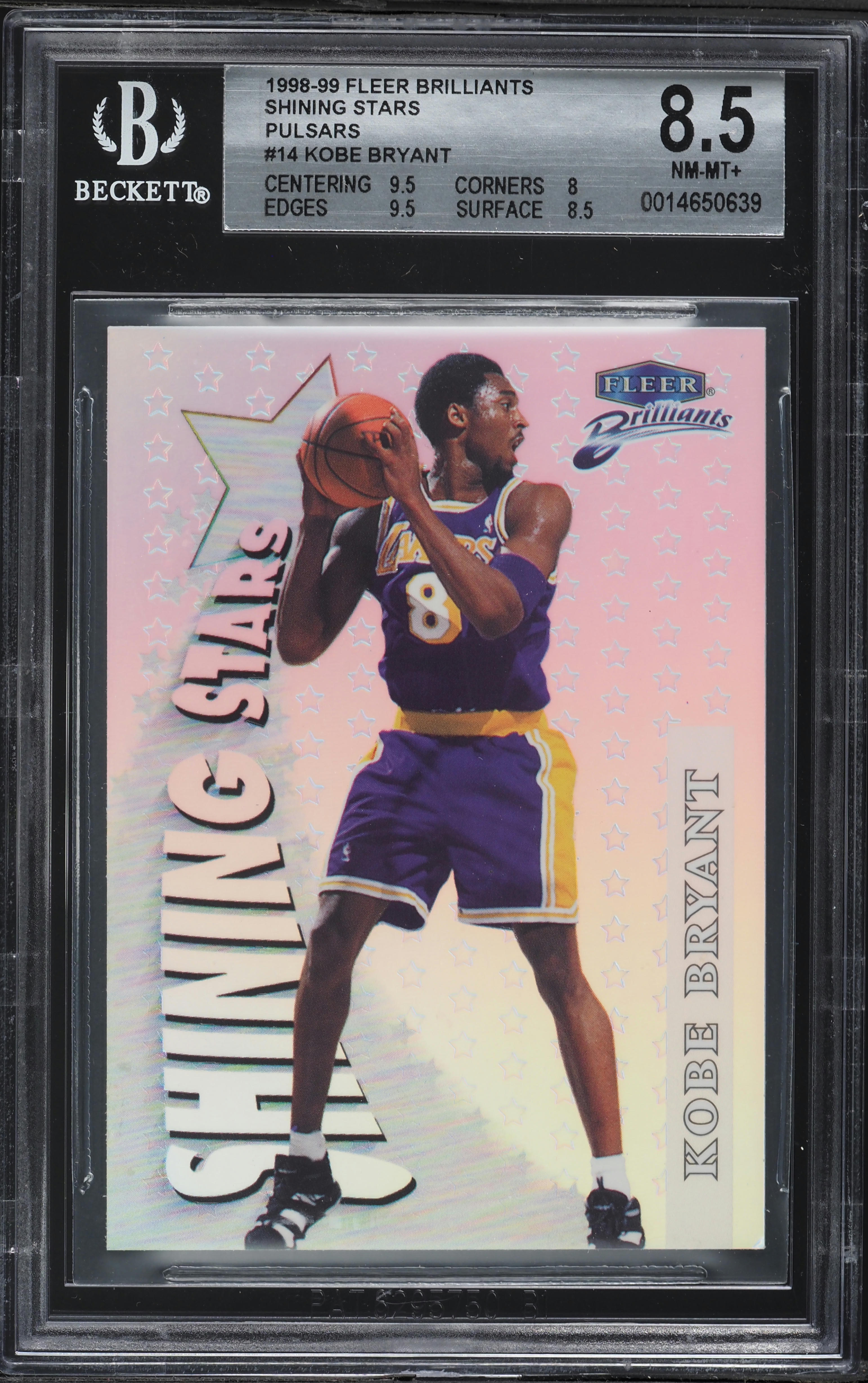 その他 Fleer Brilliants Shining Stars Kobe 1998-99 Fleer Kobe Bryant Brilliants Shining Stars 14 Of 15 SS PSA