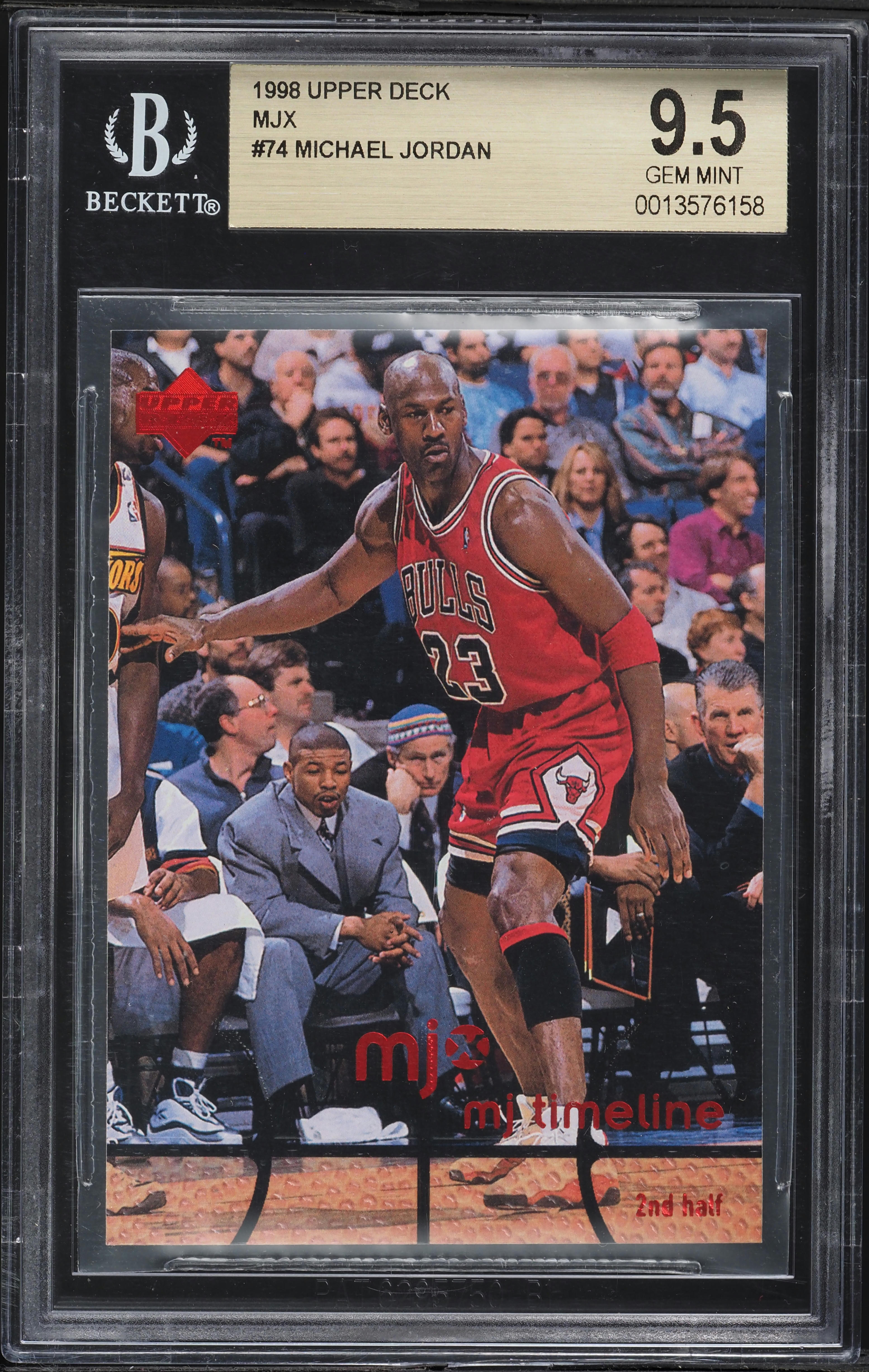 1998 Upper Deck MJx Timeline Michael Jordan #74 BGS 9.5 GEM MINT