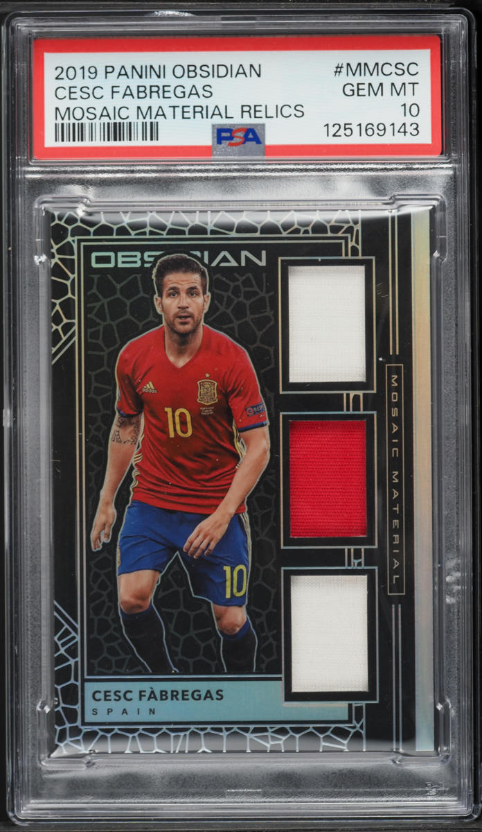 2019 Panini Obsidian Mosaic Cesc Fabregas PATCH /149 #MMCSC PSA 10