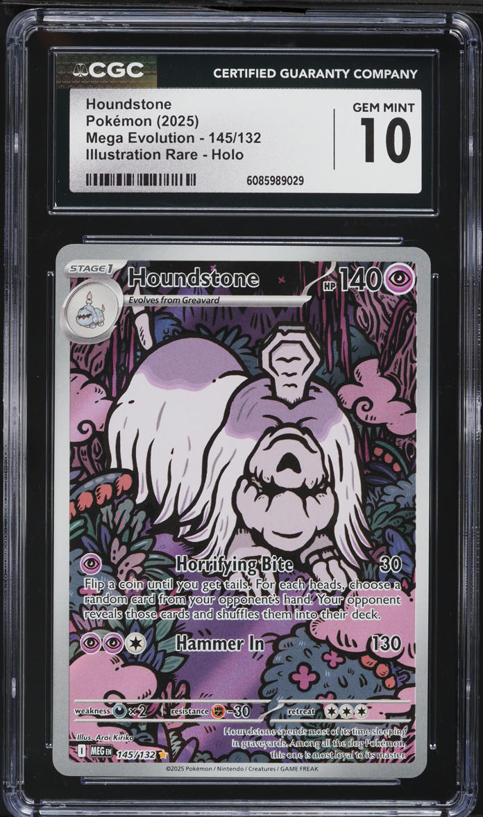 2025 Pokemon Mega Evolution IR Houndstone #145 CGC 10 GEM MINT on Fanatics Collect 2025 Pokemon Mega Evolution IR Houndstone #145 CGC 10 GEM MINT on Fanatics Collect