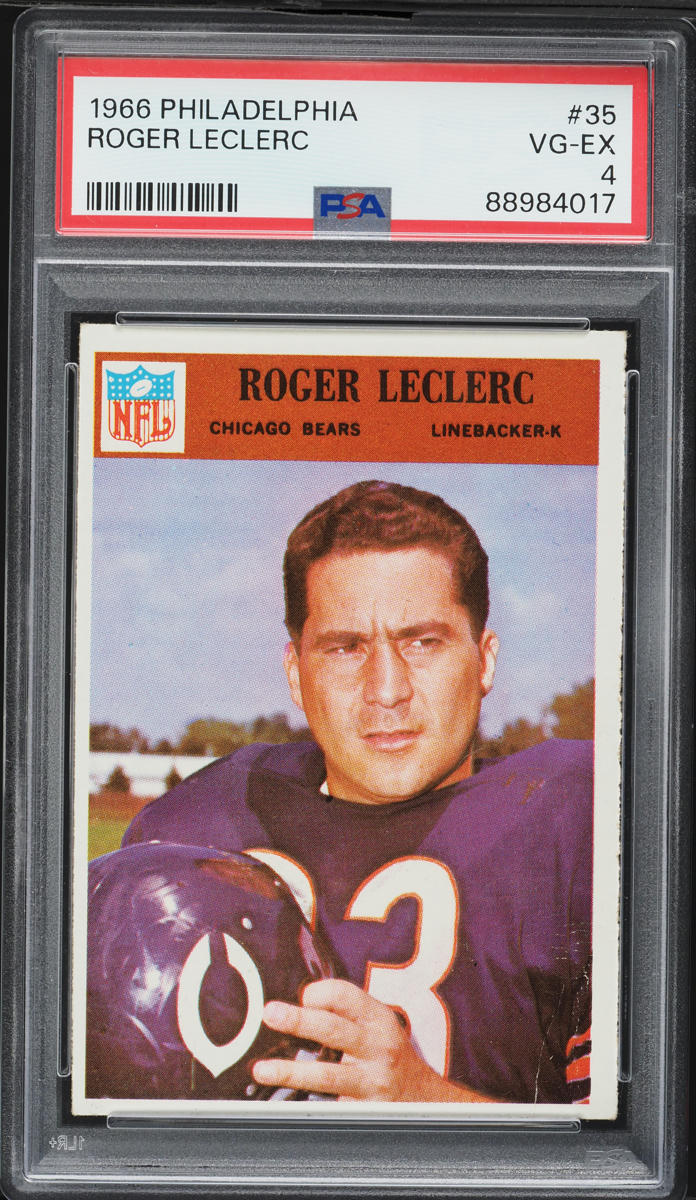 1966 Philadelphia Roger Leclerc #35 PSA 4 VGEX