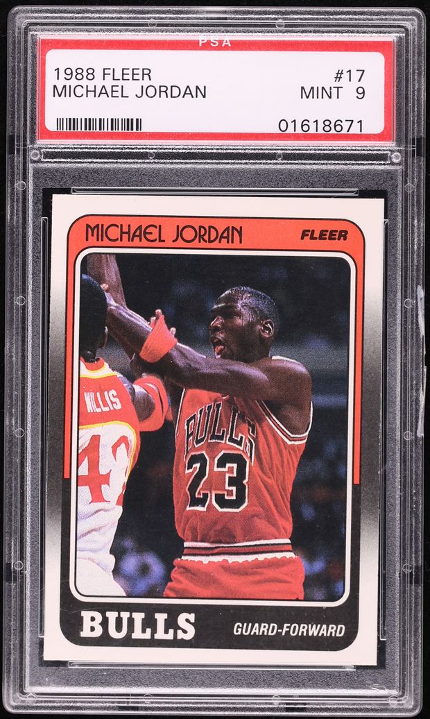 1988 Fleer Basketball Michael Jordan #17 PSA 9 MINT
