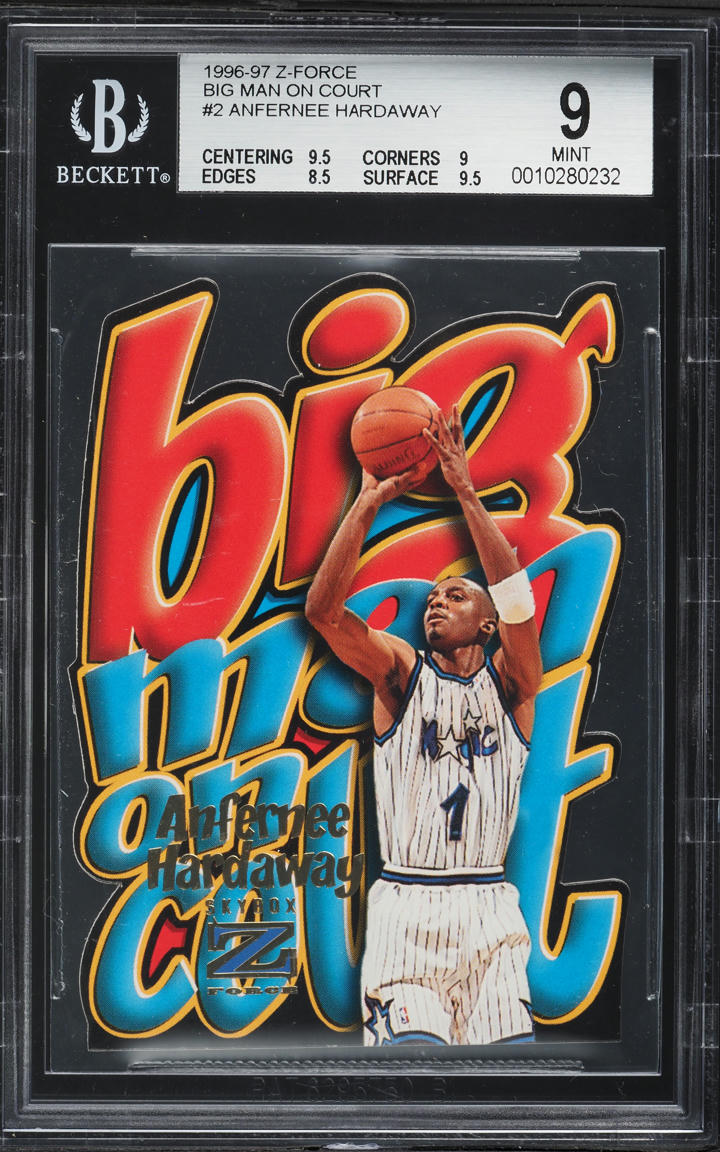 1996 Skybox Z-Force Big Man On Court Die-Cut Anfernee Hardaway #2