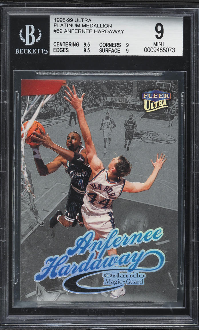 1998 Ultra Platinum Medallion Anfernee Hardaway /99 #89 BGS 9 MINT