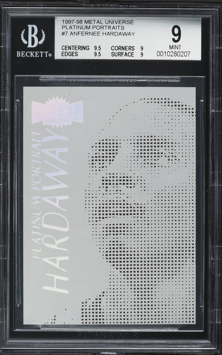 1997 Metal Universe Platinum Portraits Anfernee Hardaway #7 BGS 9 