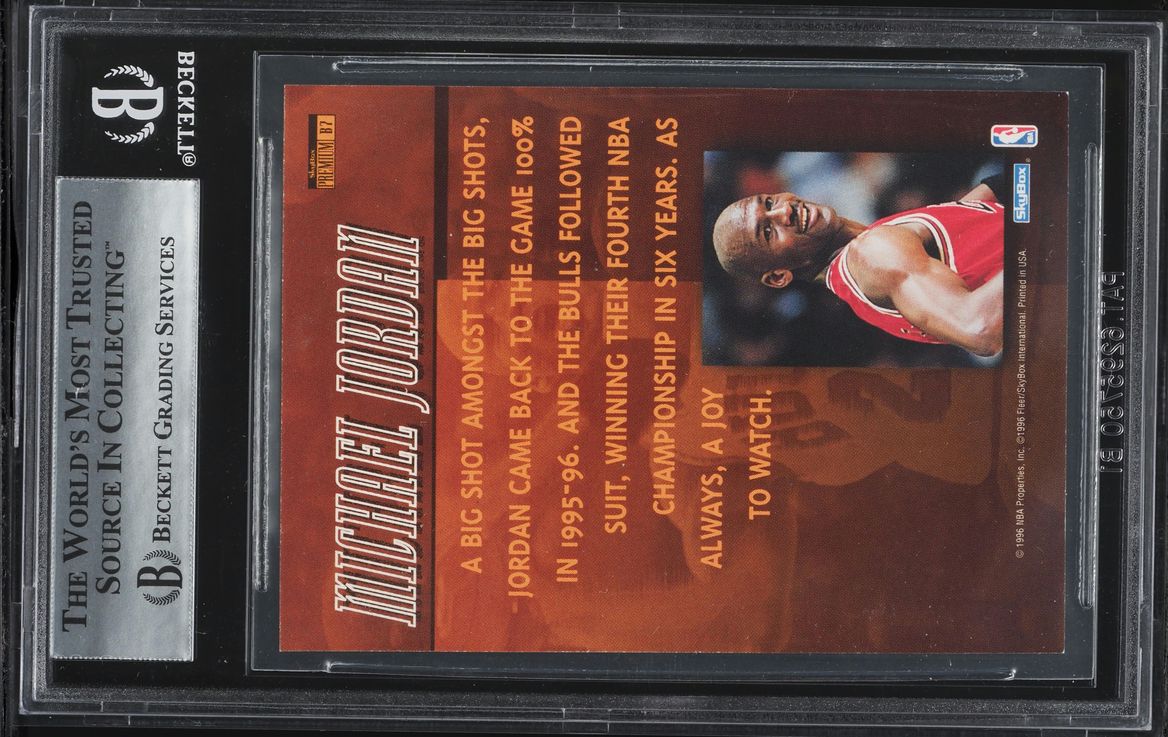 1996 Skybox Premium Larger Than Life Michael Jordan #B7 BGS 9 MINT