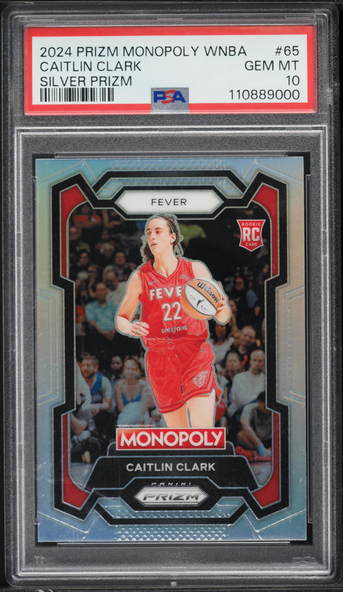 2024 Panini Prizm Monopoly WNBA Silver Caitlin Clark ROOKIE #65 PSA 10 GEM MINT