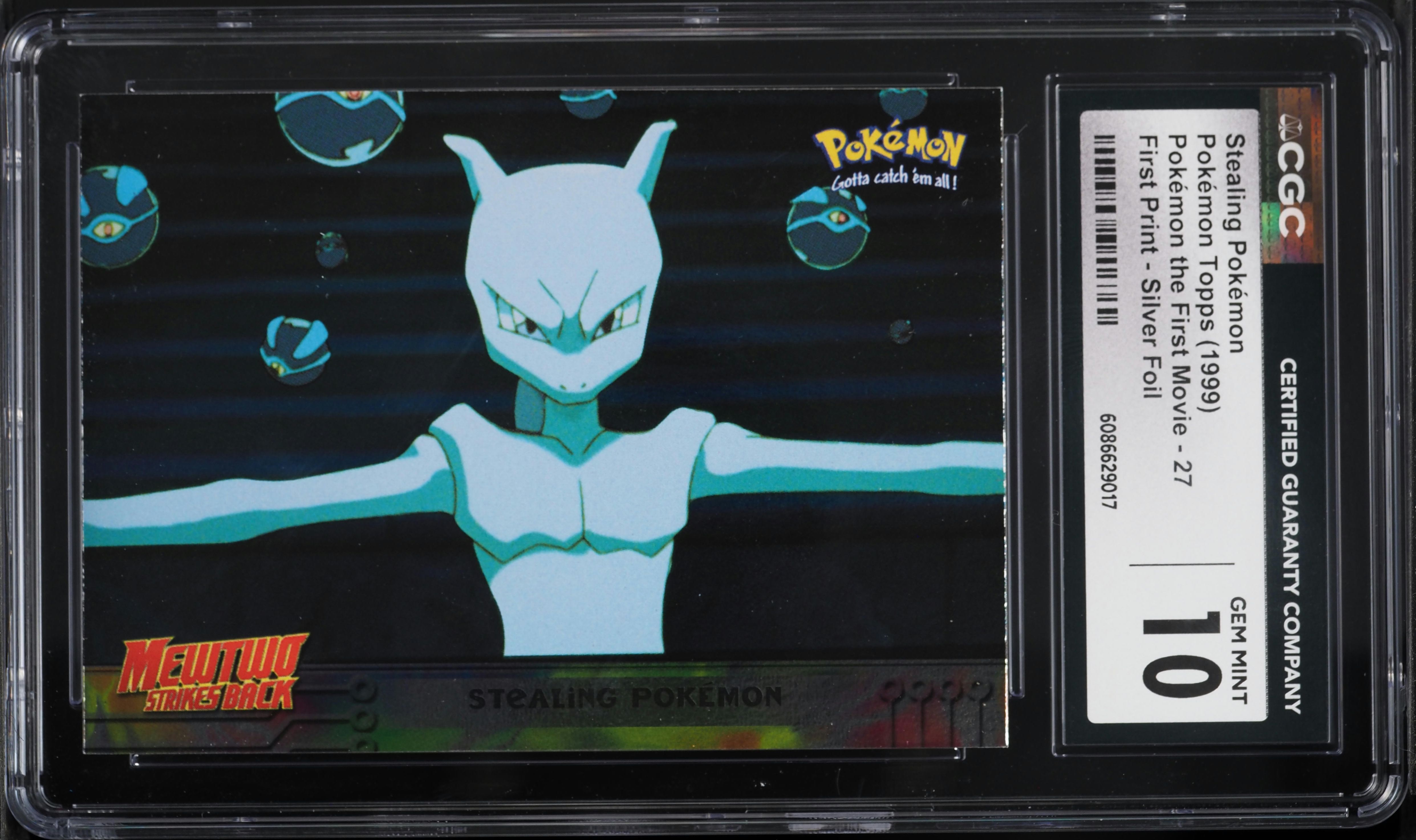 1999 Topps Pokemon First Movie First Print Silver Foil Stealing