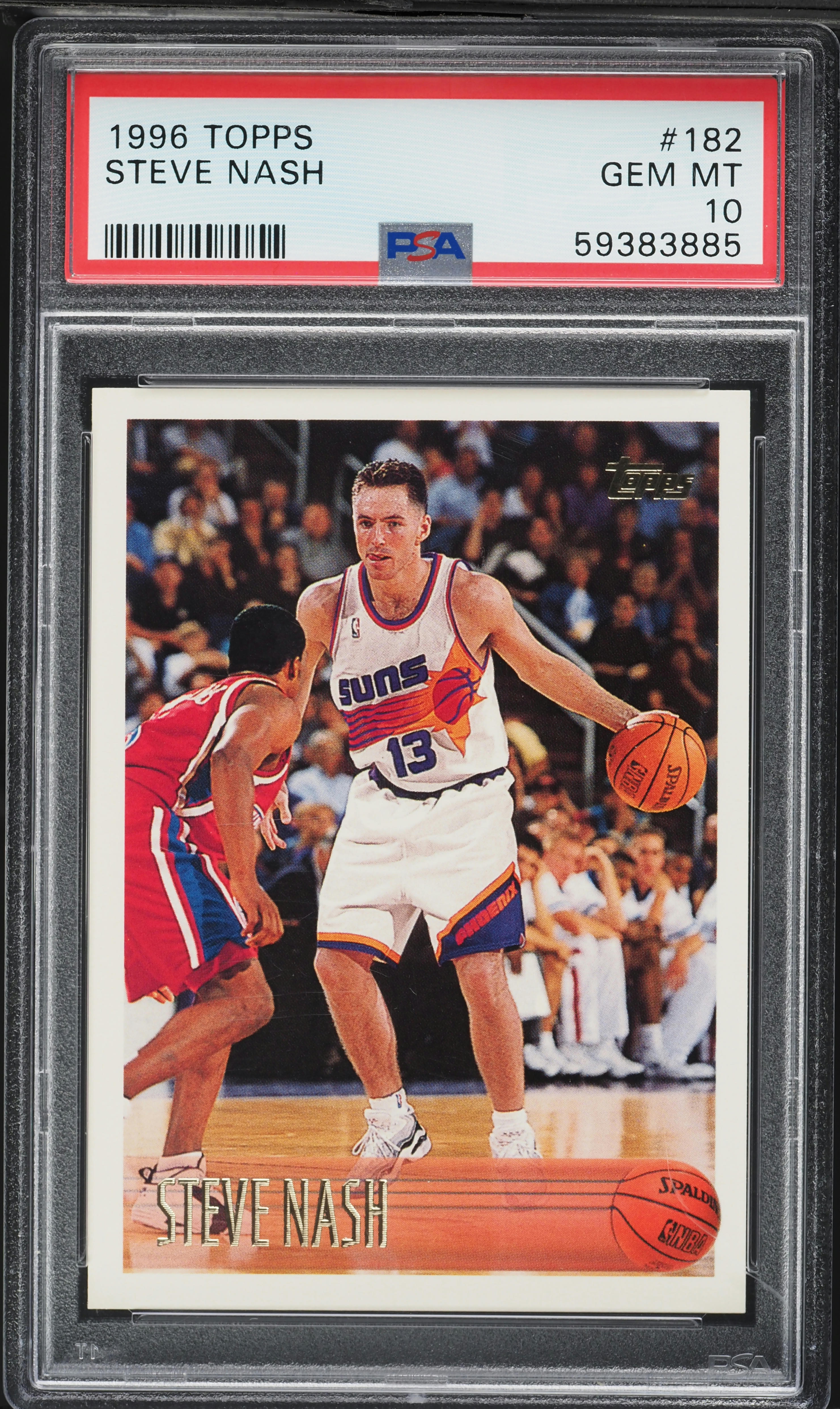 1996 Topps Basketball Steve Nash ROOKIE #182 PSA 10 GEM MINT on