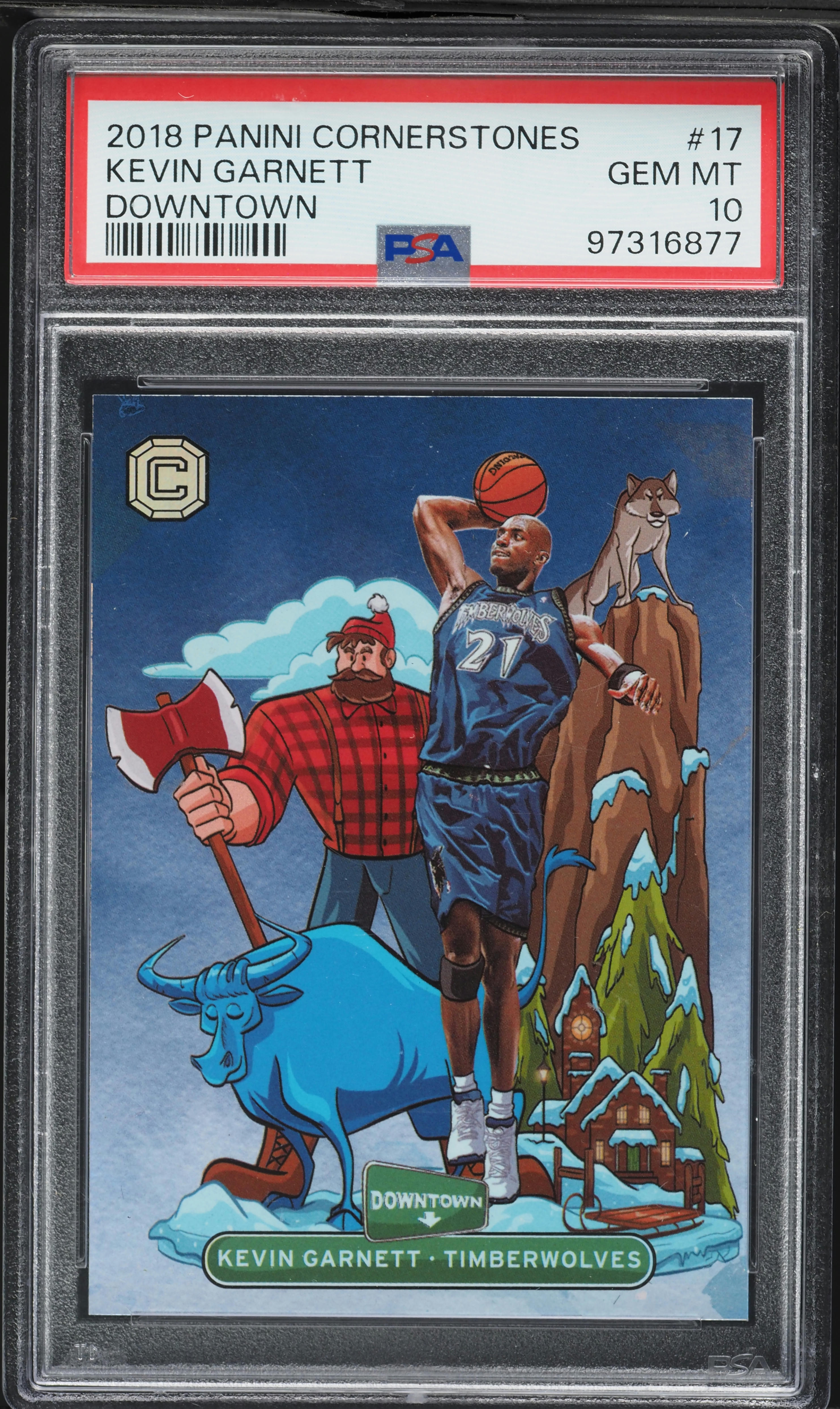 2018 Panini Cornerstones Downtown Kevin Garnett #17 PSA 10 GEM