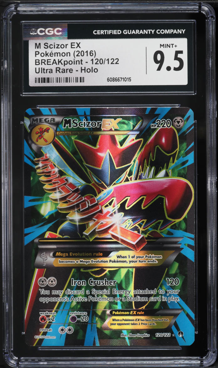 2016 Pokemon XY BREAKpoint Full Art M Scizor EX #120 CGC 9.5 MINT+
