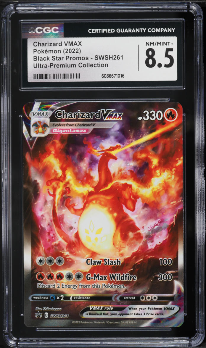2022 Pokemon SWSH Promo Ultra Premium Collection Full Art Charizard VMAX #SWSH261 CGC 8.5