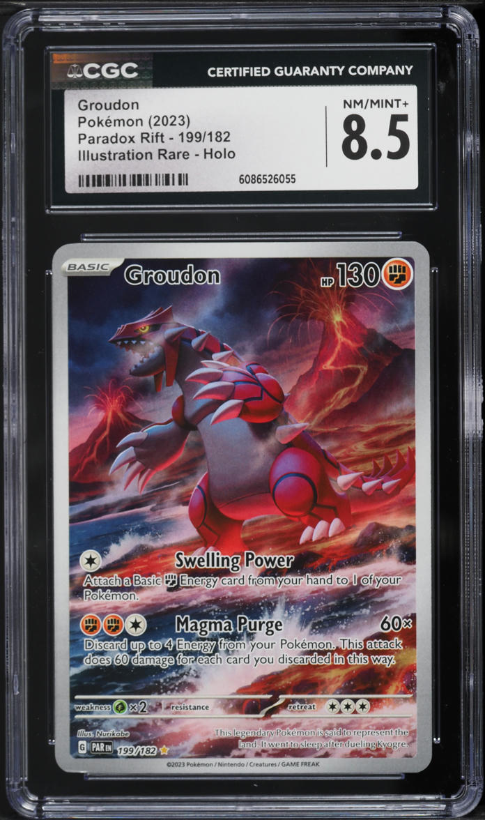 2023 Pokemon Scarlet & Violet Paradox Rift Illustration Rare Groudon #199  CGC 8.5 NM-MT+ on Fanatics Collect