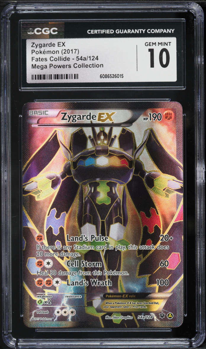 2017 Pokemon XY Fates Collide Mega Powers Collection Full Art Zygarde EX  #54a CGC 10 GEM MINT on Fanatics Collect