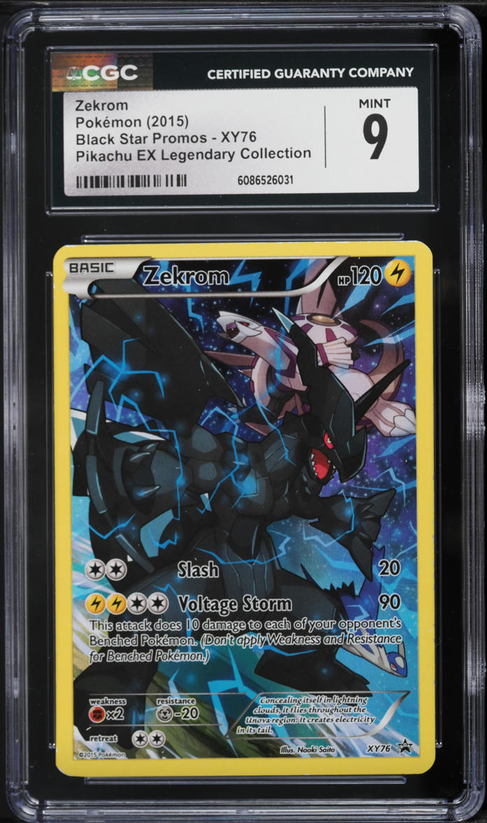 2015 Pokemon XY Black Star Promo EX Legendary Collection Full Art Zekrom  #XY76 CGC 9 MINT on Fanatics Collect