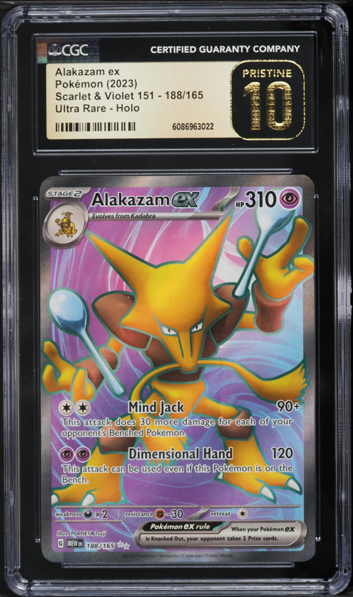 2023 Pokemon Scarlet & Violet 151 Full Art Alakazam ex #188 CGC 10