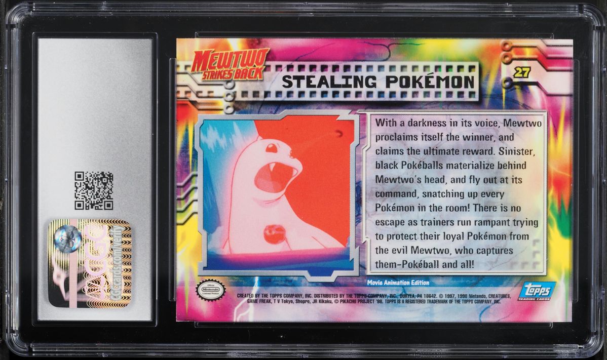 topps company pokemon cards 2000 TOPPS CHROME POKEMON SERIES 1 SPARKLE MEOWTH #52 PSA 10 GEM MINT