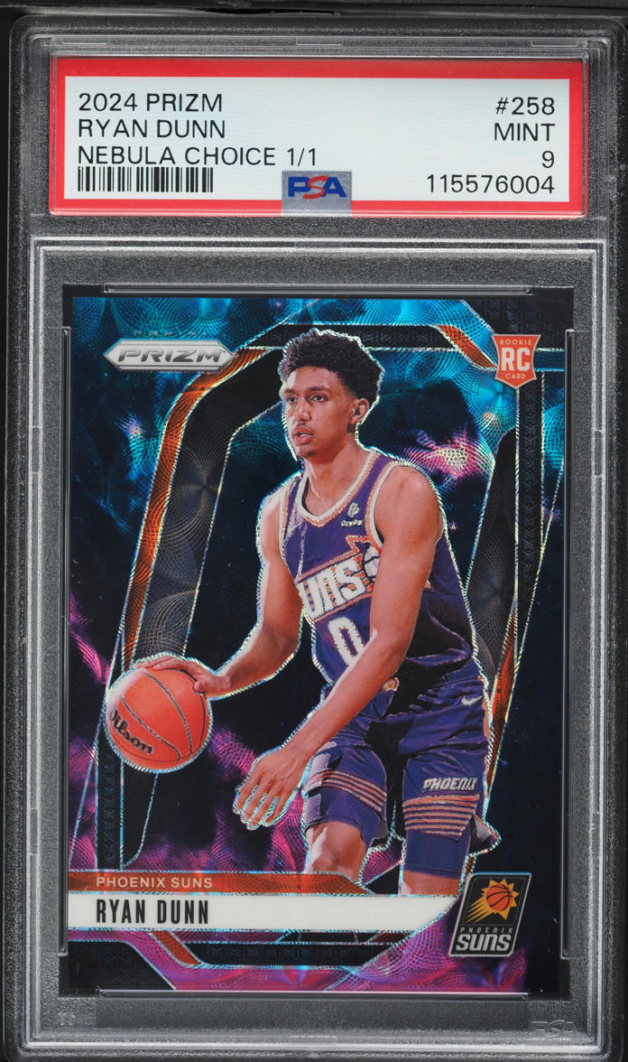 2024 Panini Prizm Nebula Choice Ryan Dunn ROOKIE 1/1 #258 PSA 9 MINT