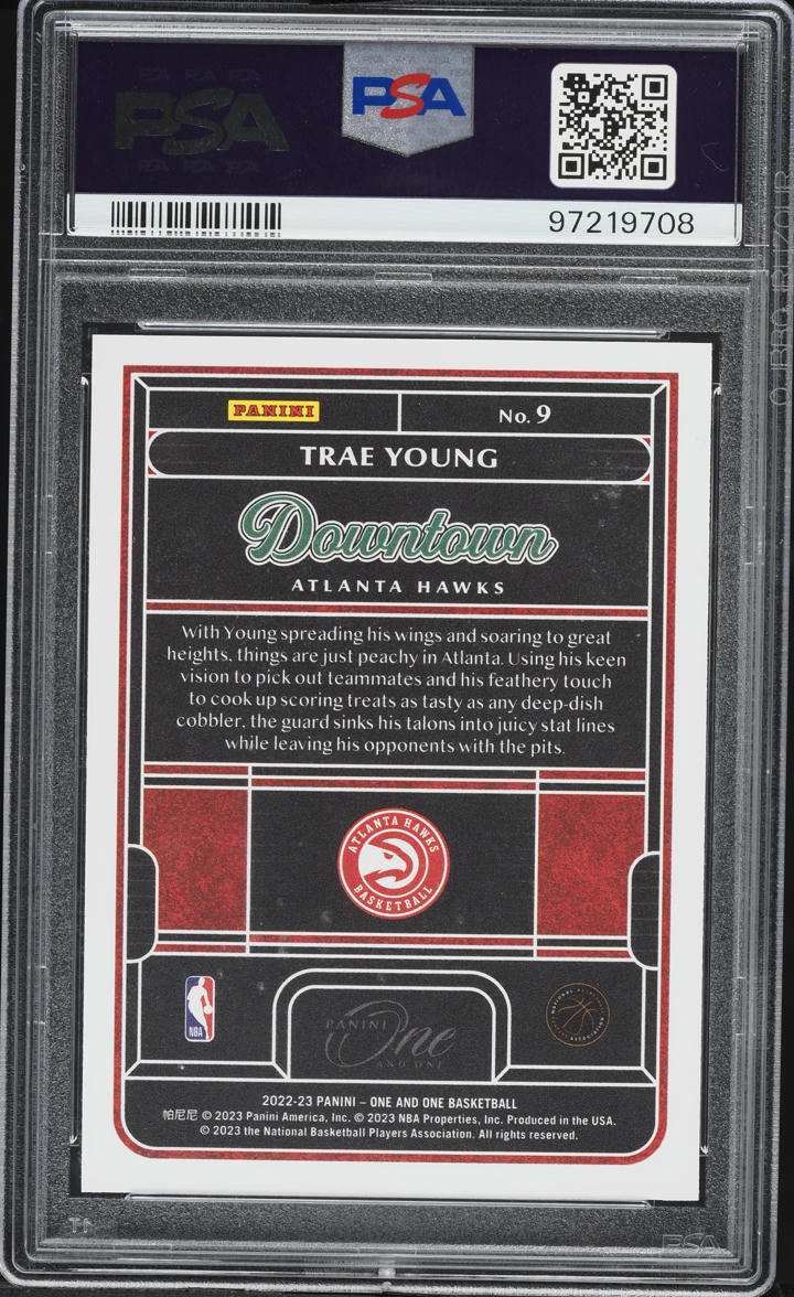 2022 Panini One And One Downtown Trae Young #9 PSA 9 MINT