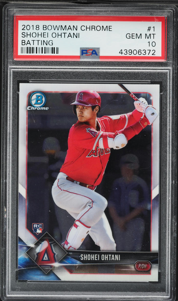 2018 Bowman Chrome Shohei Ohtani ROOKIE #1 PSA 10 GEM MINT