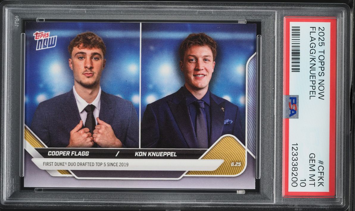 2025 Topps Now Cooper Flagg & Kon Knueppel ROOKIE #CFKK PSA 10 GEM MINT