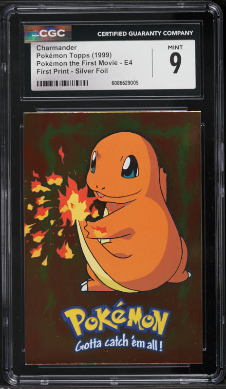 1999 Topps Pokemon First Movie First Print Silver Foil Charmander