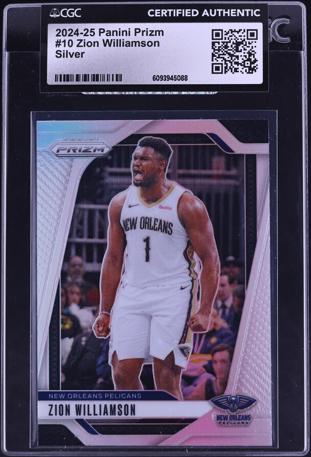 2024-25 Panini Prizm Silver Zion Williamson #10 CGC AUTH on