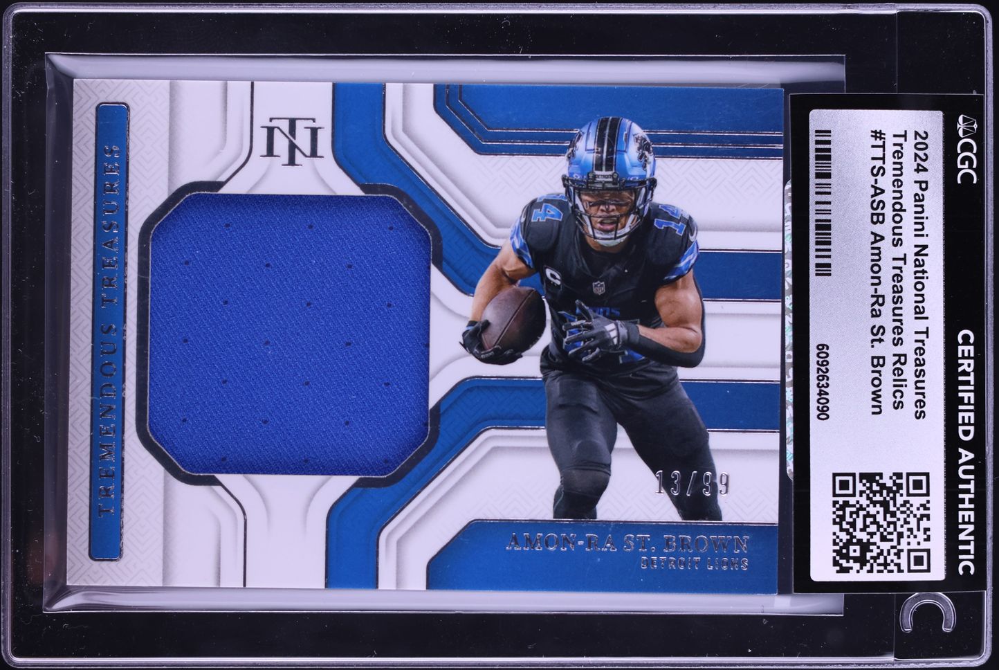2024 National Treasures Tremendous Amon-Ra St. Brown PATCH /99