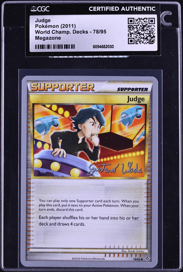2011 Pokemon World Championships Decks Megazone Judge #78 CGC AUTH