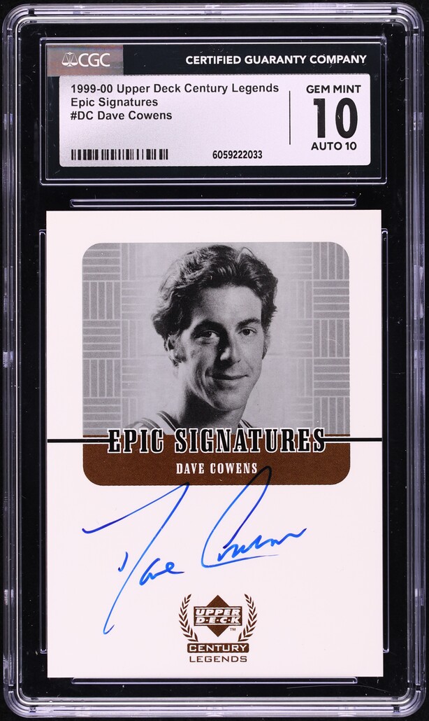 1999 Upper Deck Century Legends Epic Signatures Dave Cowens AUTO #DC CGC 10 GEM MINT