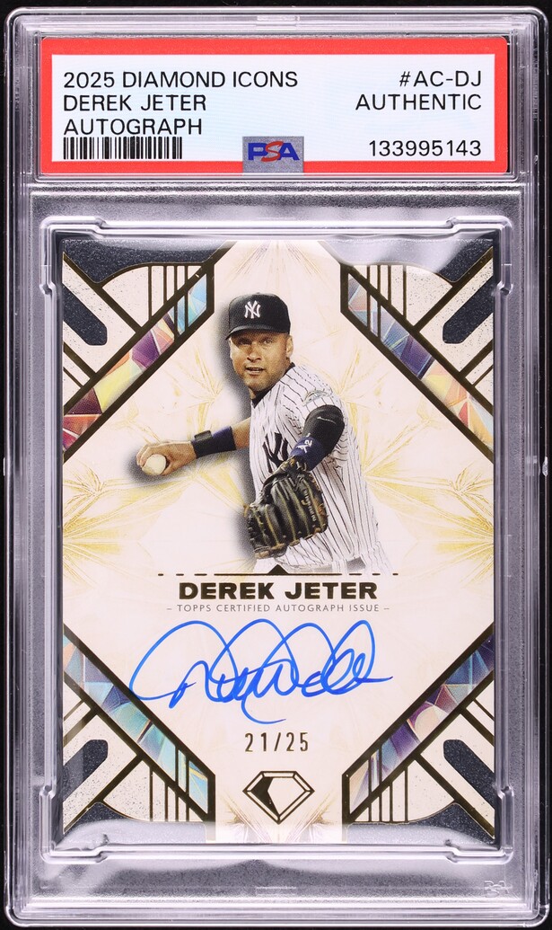 2025 Topps Diamond Icons Derek Jeter AUTO /25 #AC-DJ PSA AUTH on