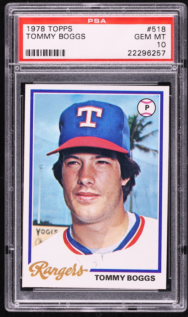 1978 Topps Tommy Boggs #518 PSA 10 GEM MINT