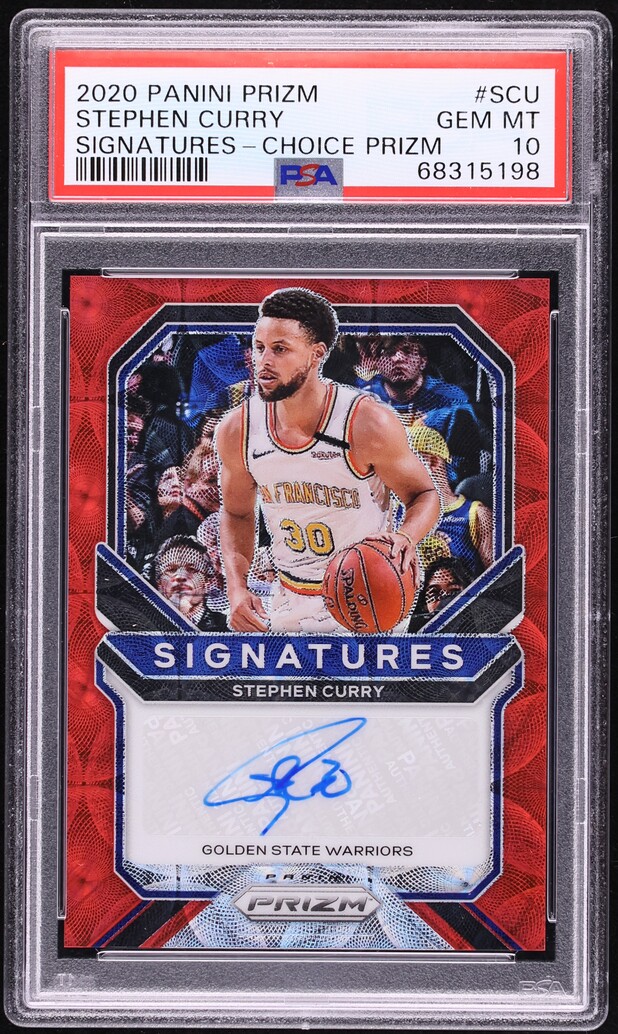 2020 Panini Prizm Signatures Choice Stephen Curry AUTO #SI-SCU PSA