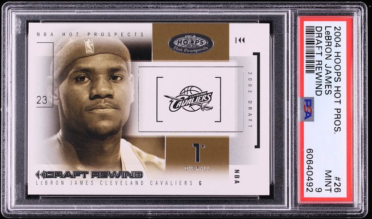 2004 Hoops Hot Prospects Draft Rewind LeBron James #26 PSA 9 MINT