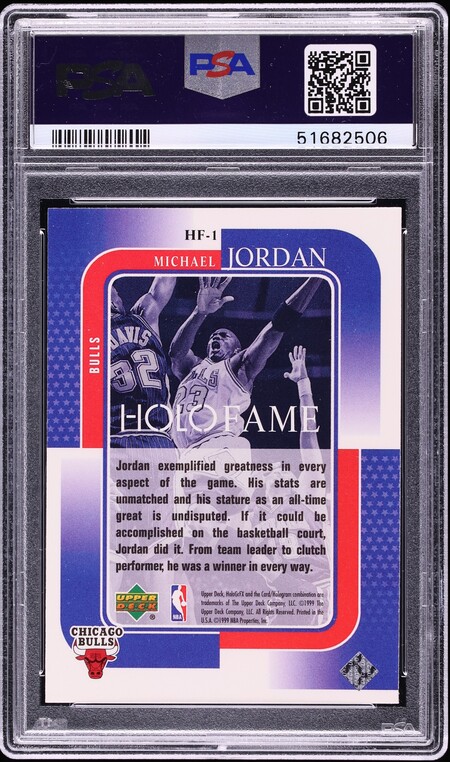 1999 Upper Deck HoloGrFX Holofame Michael Jordan #HF-1 PSA 10 GEM 