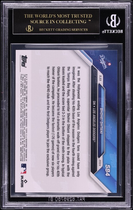 2024 Topps Now Shohei Ohtani #584 BGS 10 PRISTINE, BLACK LABEL