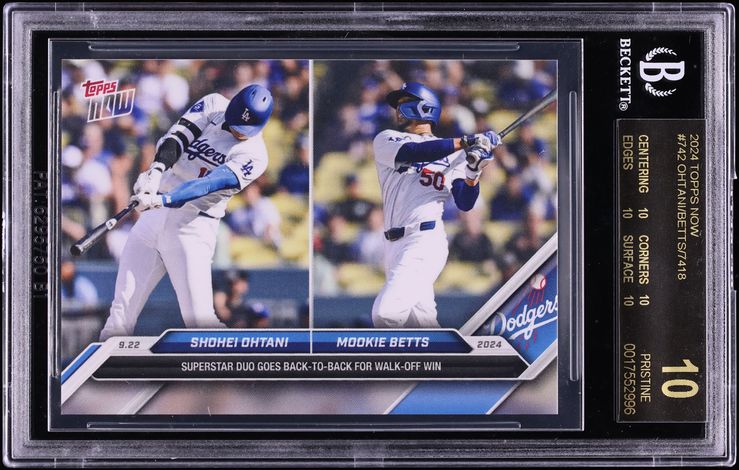 2024 Topps Now Shohei Ohtani & Mookie Betts #742 BGS 10 PRISTINE, BLACK LABEL