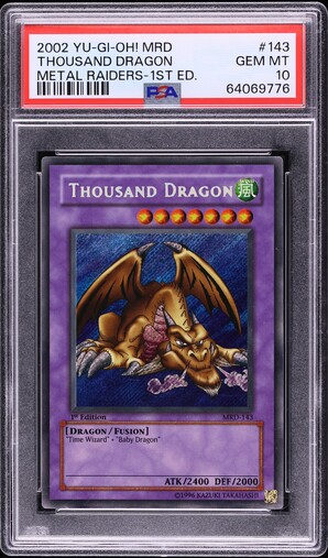 2002 Yu-Gi-Oh! Metal Raiders 1st Ed Secret Rare Thousand Dragon