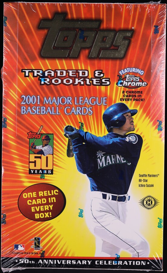 2001 Topps Traded & Rookies Baseball Sealed Hobby Box, Ichiro RC?