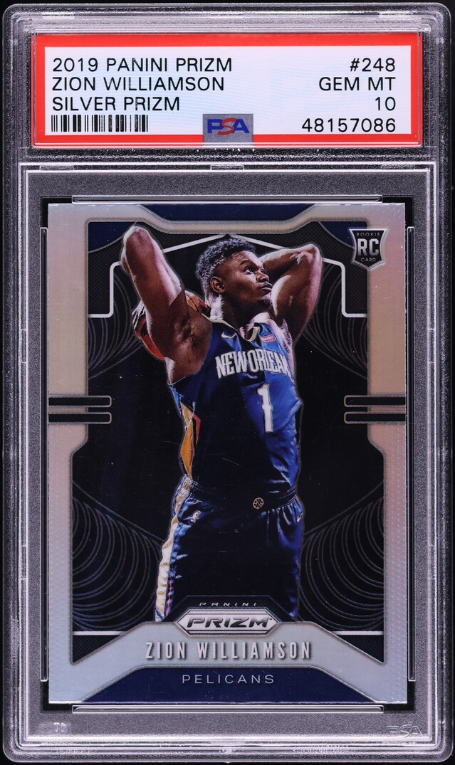2019 Panini Prizm Silver Zion Williamson ROOKIE #248 PSA 10 GEM