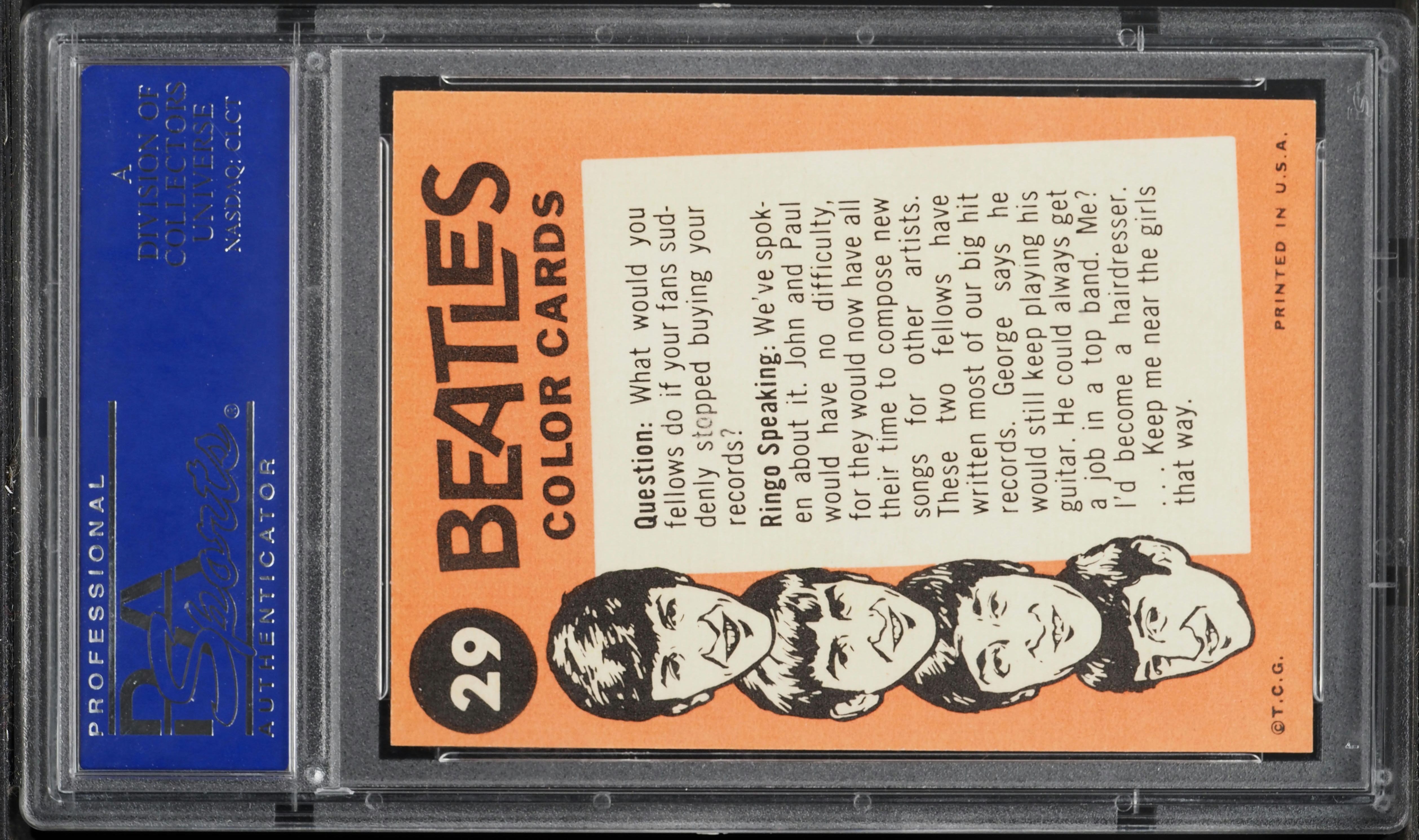 その他 The Beatles Topps 75th Anniversary #29 1964 Topps Beatles Color Paul, John, Young Boy And Ringo Speaking