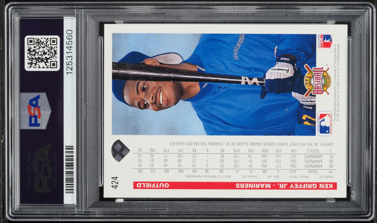 1992 Upper Deck Ken Griffey Jr. #424 PSA 10 GEM MINT