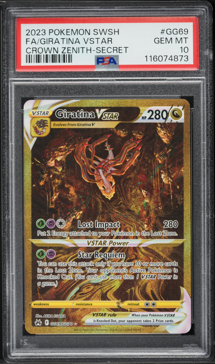 2023 Pokemon Sword & Shield Crown Zenith Gold Rare Giratina VSTAR #GG69 PSA 10 GEM MINT