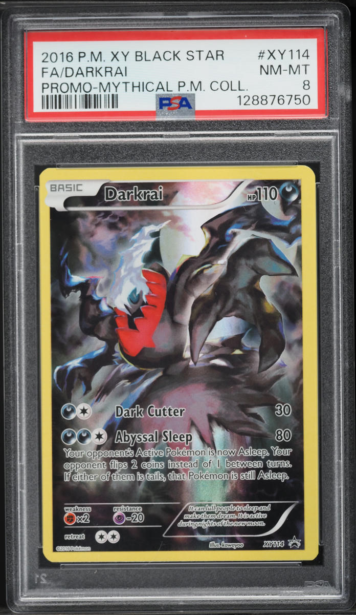 2016 Pokemon XY Black Star Promo Mythical Collection Alt Art Darkrai #XY114 PSA 8 NM-MT