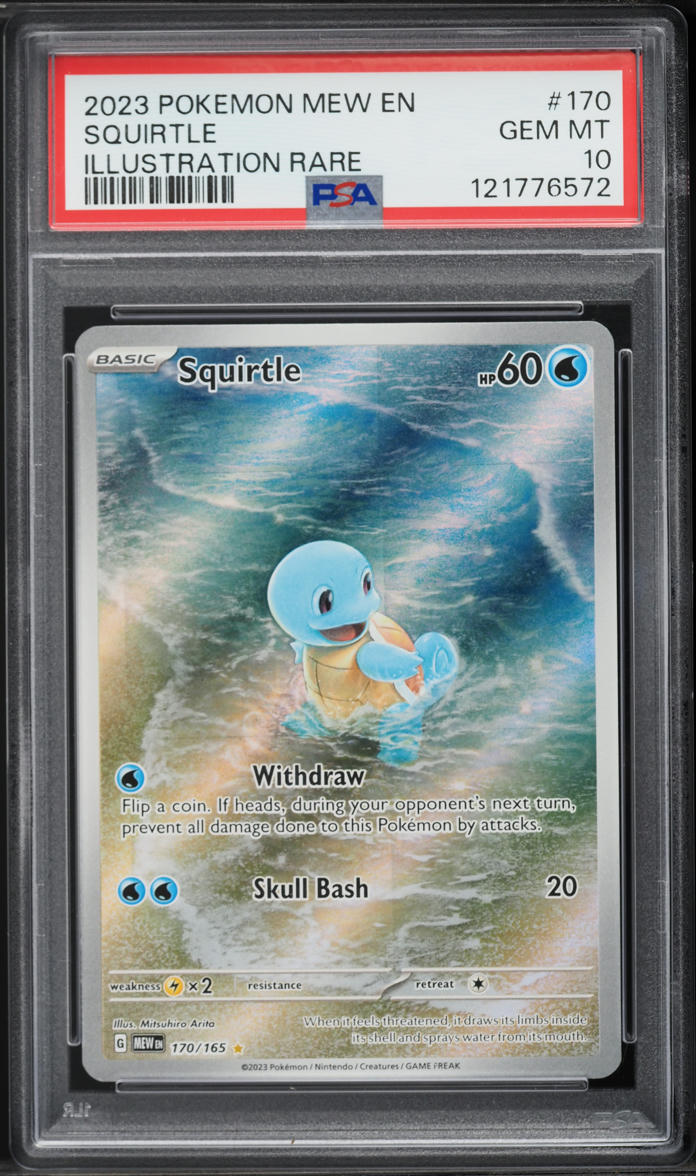 2023 Pokemon Scarlet & Violet 151 Illustration Rare Squirtle #170 PSA 10 GEM MINT