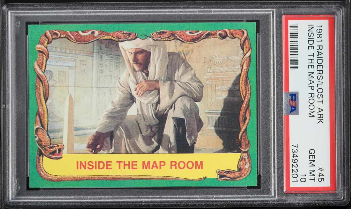 1981 Raiders Of the Lost Ark Inside The Map Room #45 PSA 10 GEM MINT