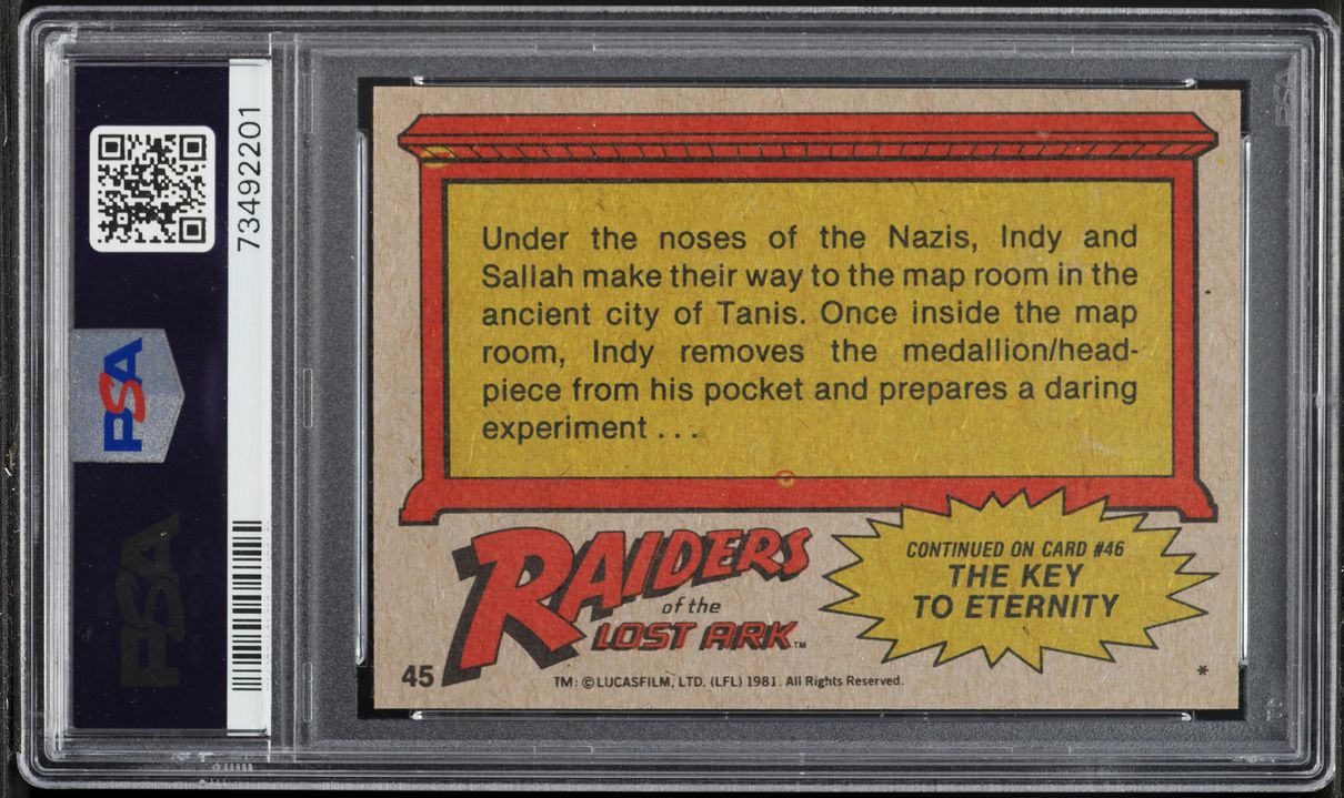 1981 Raiders Of the Lost Ark Inside The Map Room #45 PSA 10 GEM MINT